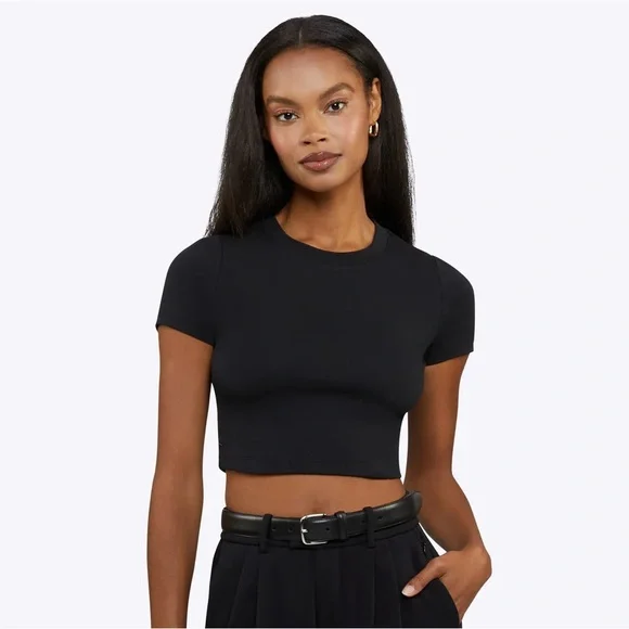 Cuts Tomboy Tee Cropped - Picture 2 of 5